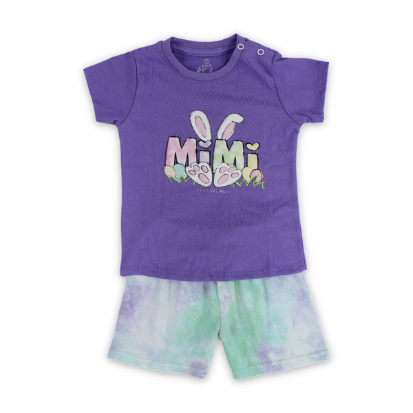 Baby Girls Cotton Pajama – Mimi Bunny Print