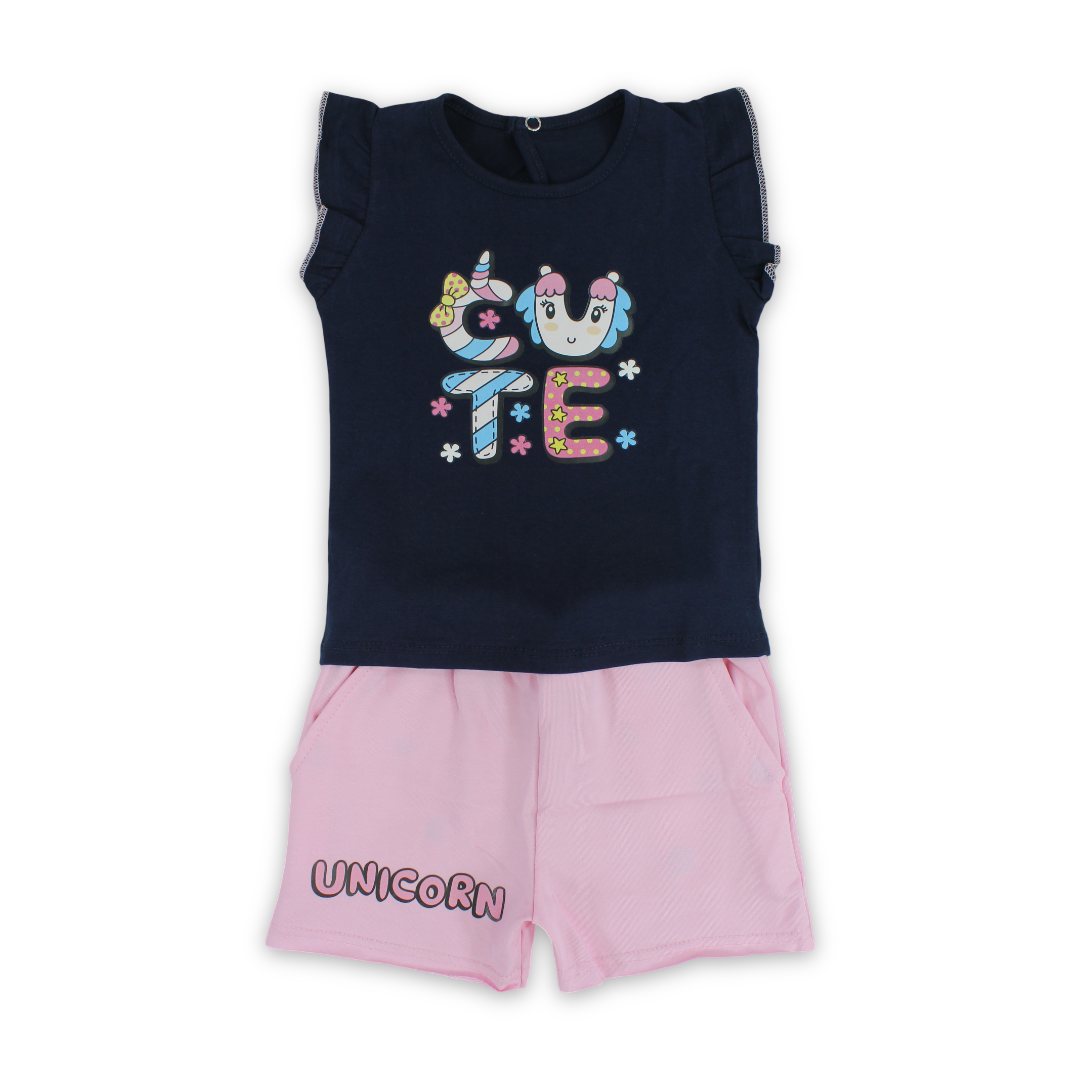Baby Girls Cotton Pajama – “Cute Unicorn” Print - Clothing - JOKY