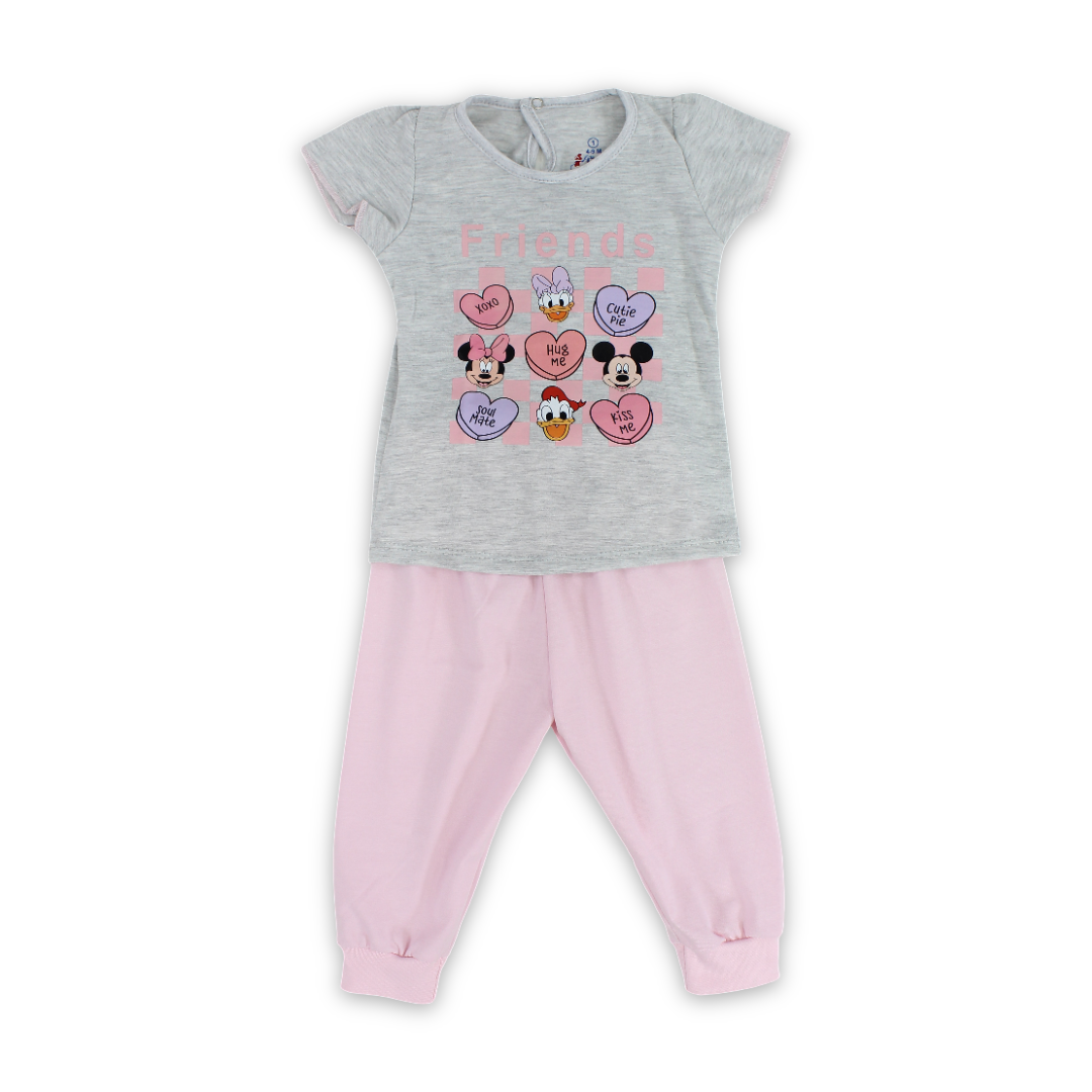 Baby Girls Cotton Pajama – “Friends“ Print