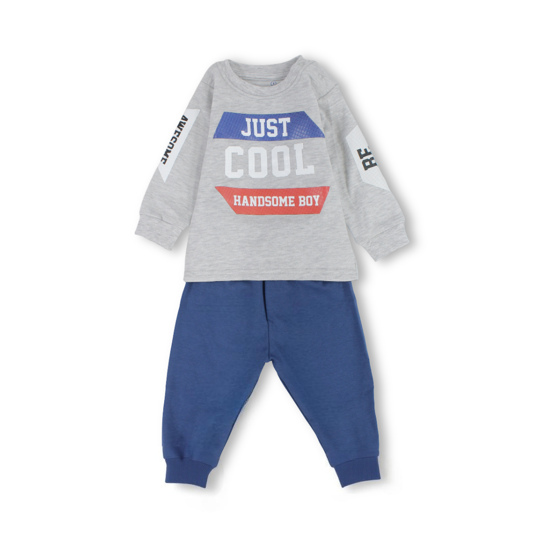 Baby Boys Cotton Long-Sleeved Pajama – "Cool" Print