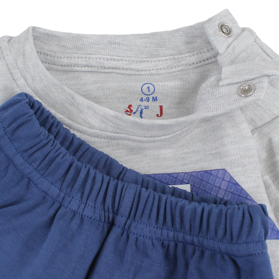 Baby Boys Cotton Long-Sleeved Pajama – "Cool" Print