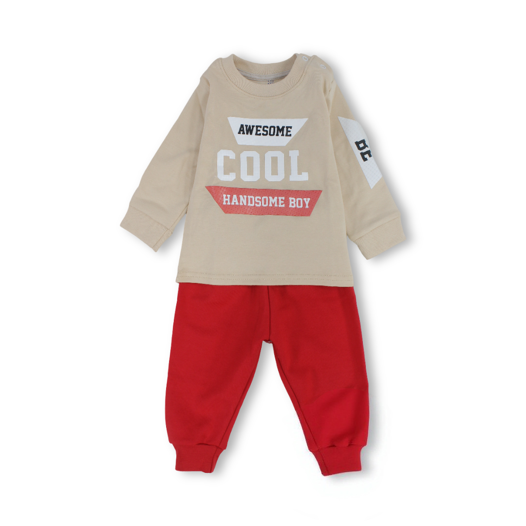 Baby Boys Cotton Long-Sleeved Pajama – "Cool" Print