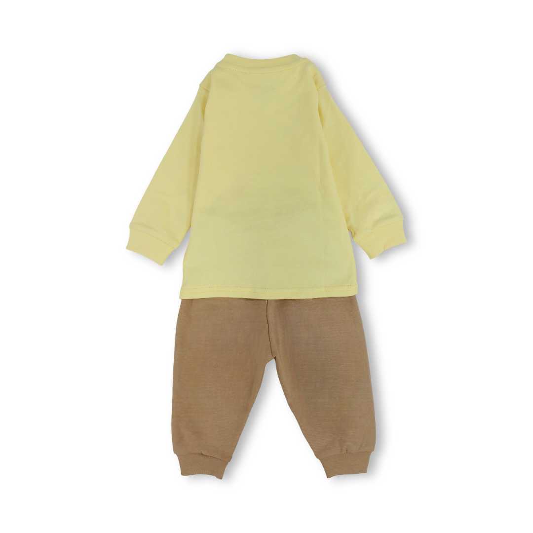 Unisex Baby Cotton Long-Sleeved Pajama – Mammals Print