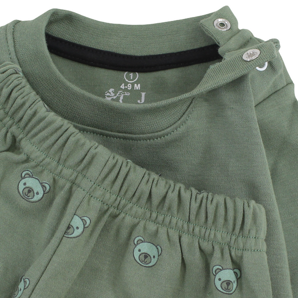 Baby Boys Cotton Long-Sleeved Pajama – "Cute Humor" Print