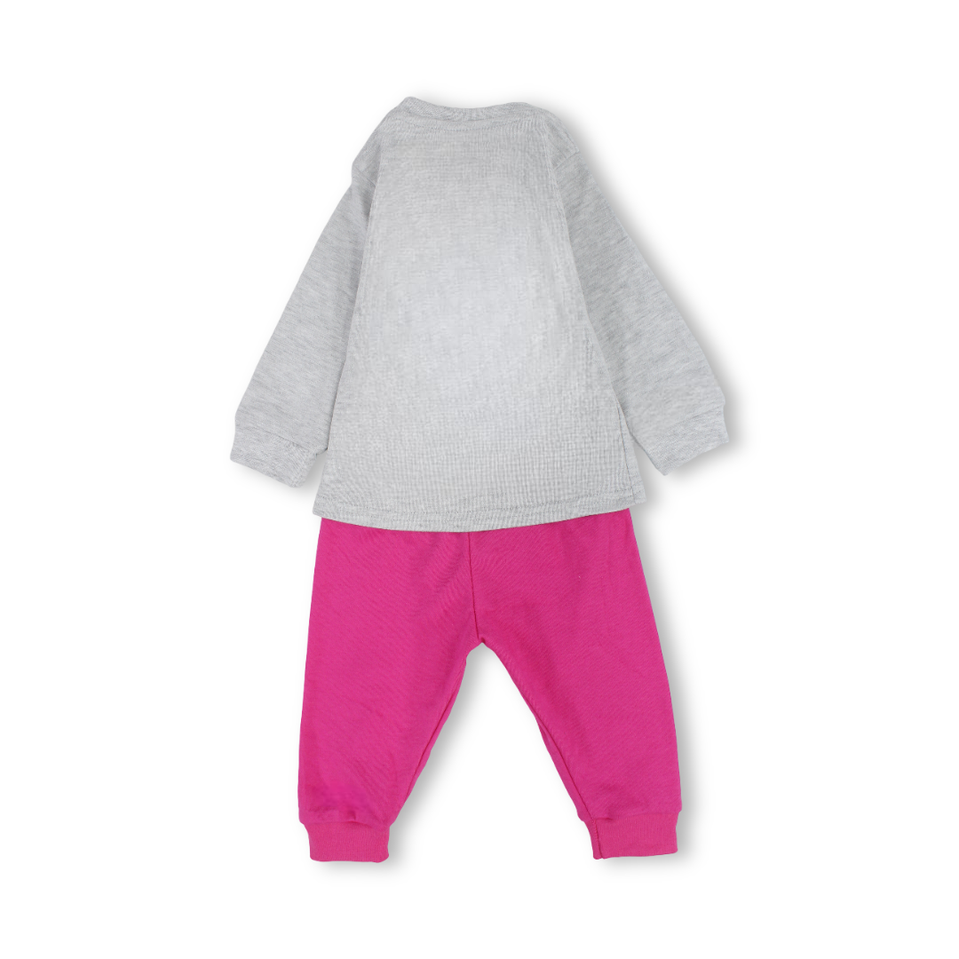 Baby Girls Cotton Long-Sleeved Pajama – "Sweet Girl" Print