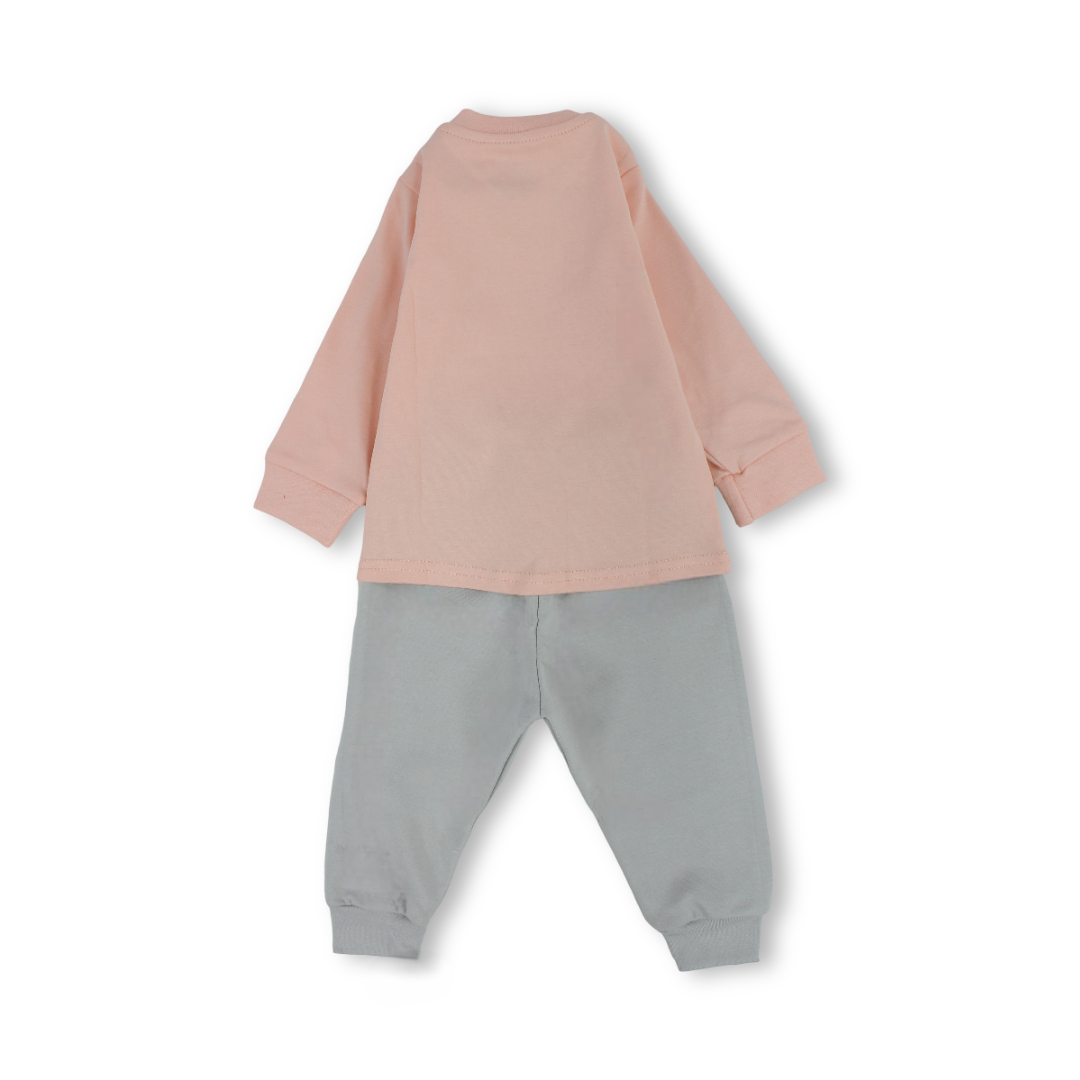 Baby Girls Cotton Long-Sleeved Pajama – "Sweet Girl" Print