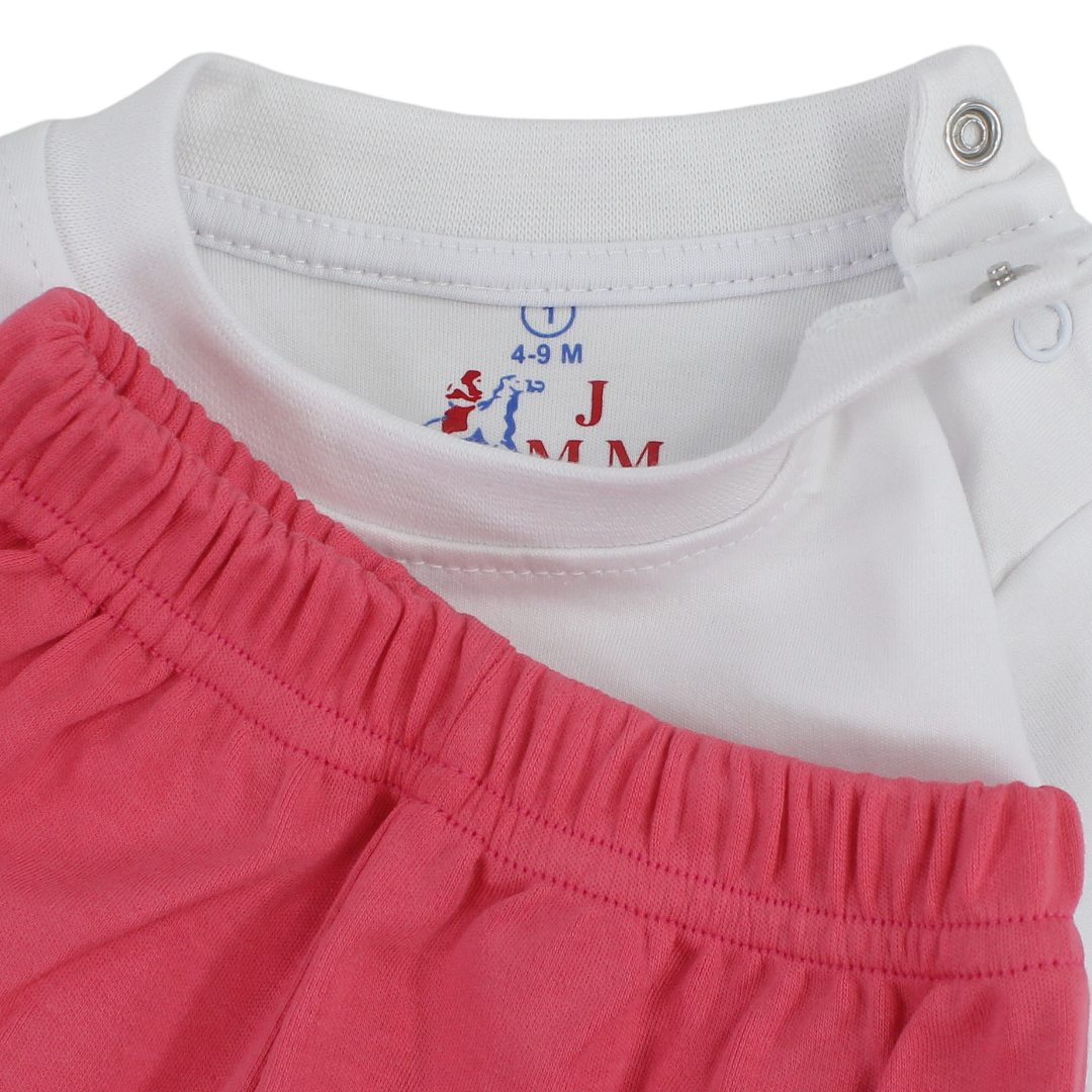 Baby Girls Cotton Long-Sleeved Pajama – "Happy Look" Print