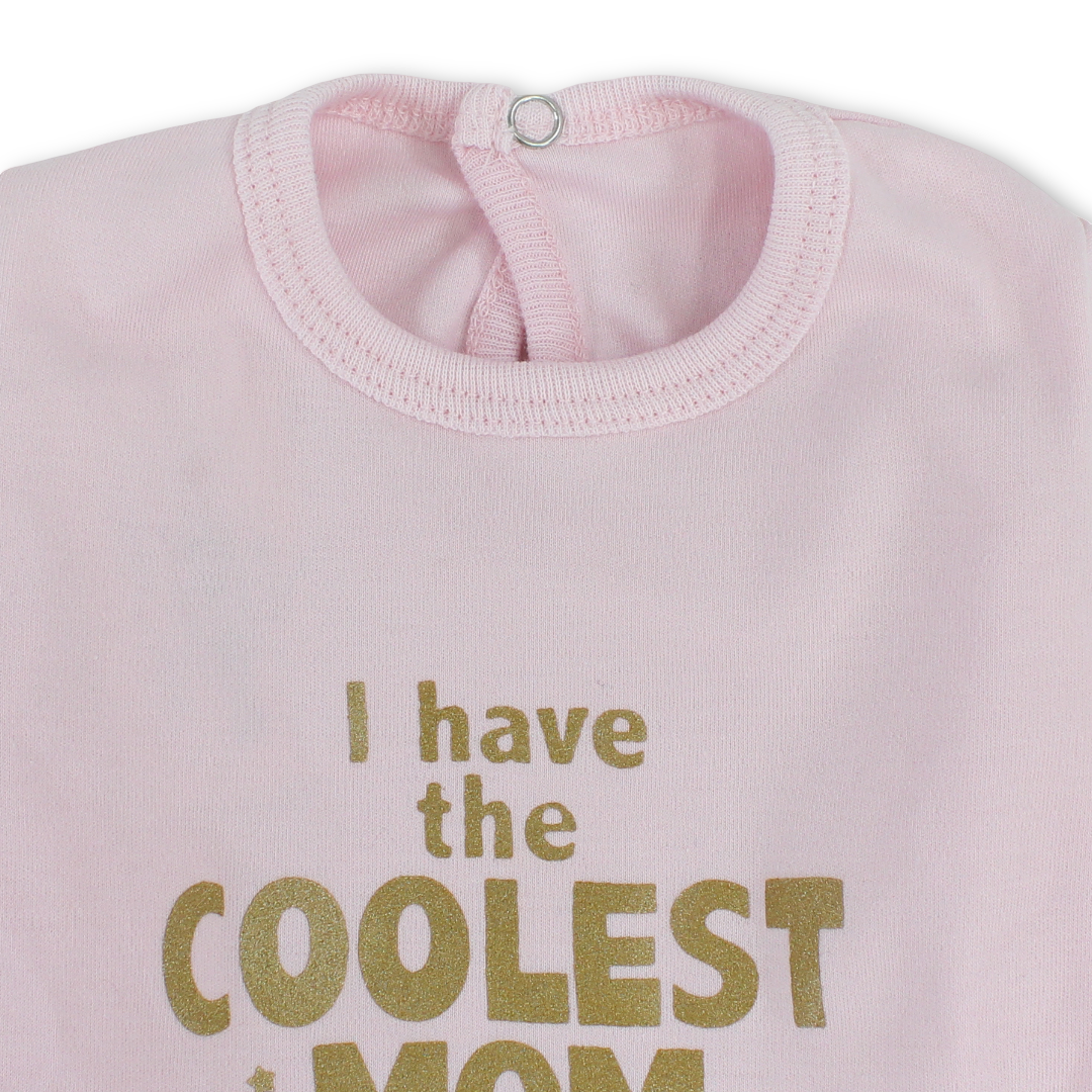 Unisex Baby Cotton Baby Footie – "Coolest Mom" Print