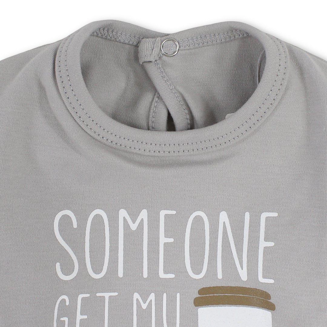 Unisex Baby Cotton Baby Footie – "Coffee" Print