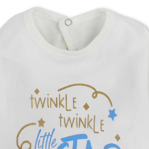 Unisex Baby Cotton Baby Footie – "Twinkle Star" Print