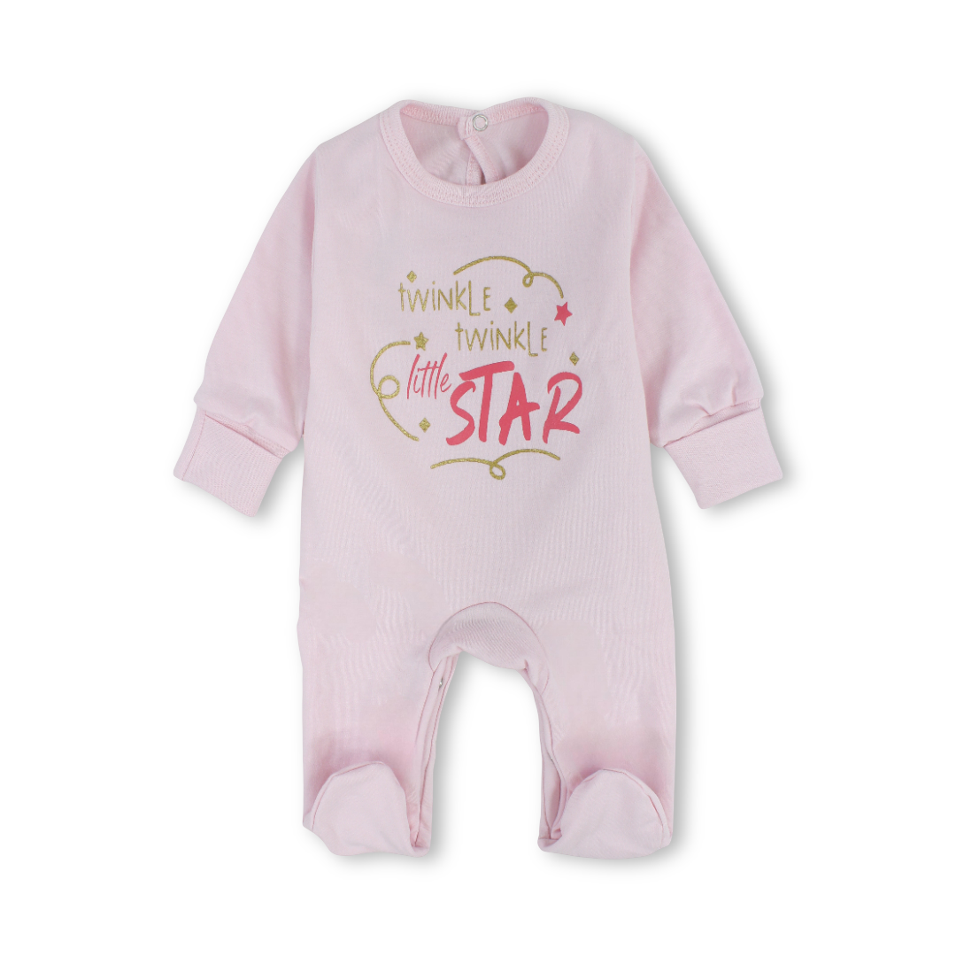 Unisex Baby Cotton Baby Footie – "Twinkle Star" Print