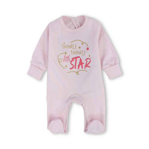 Unisex Baby Cotton Baby Footie – "Twinkle Star" Print
