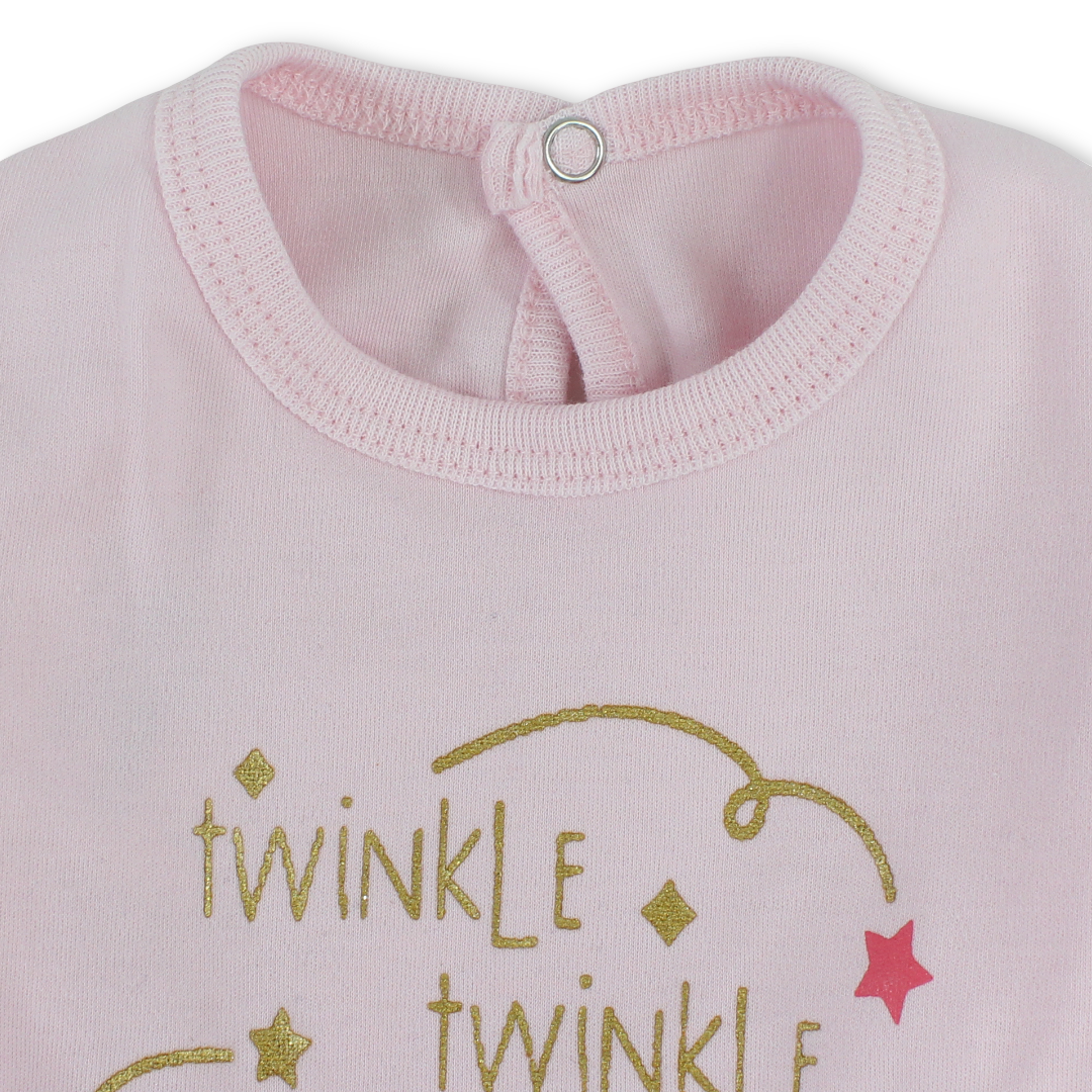 Unisex Baby Cotton Baby Footie – "Twinkle Star" Print