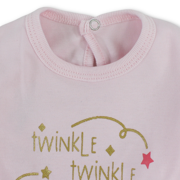Unisex Baby Cotton Baby Footie – "Twinkle Star" Print