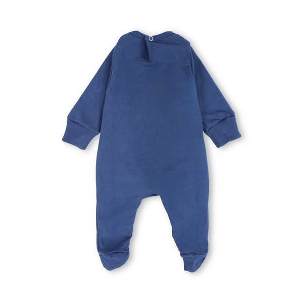 Baby Boys Cotton Baby Footie – "Don’t Look At Me" Print