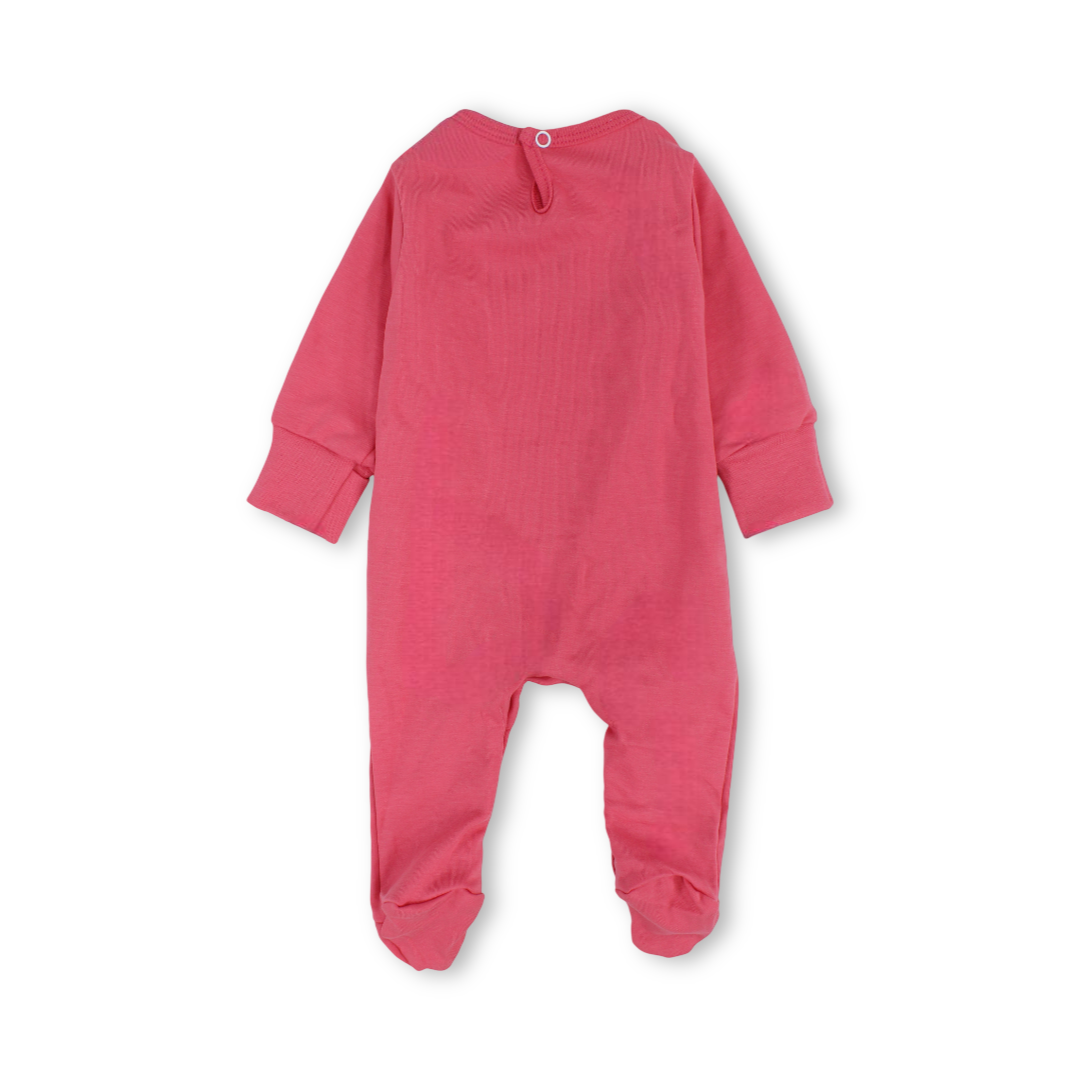 Baby Boys Cotton Baby Footie – "Don’t Look At Me" Print