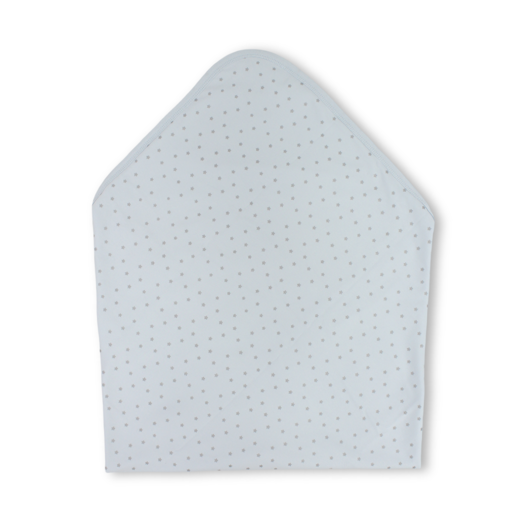 Cotton Baby Blanket – Baby Blue with Stars Print