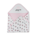 Cotton Baby Blanket – Pink with "Princess" Print