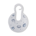 Cotton Baby Bib – White with Crown Print