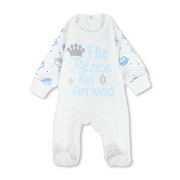 Cotton Baby Footie with "Prince" Print