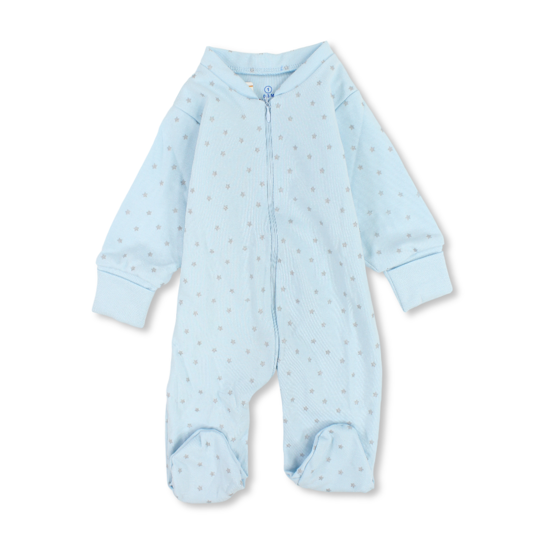 Cotton Baby Footie with "Prince" Print