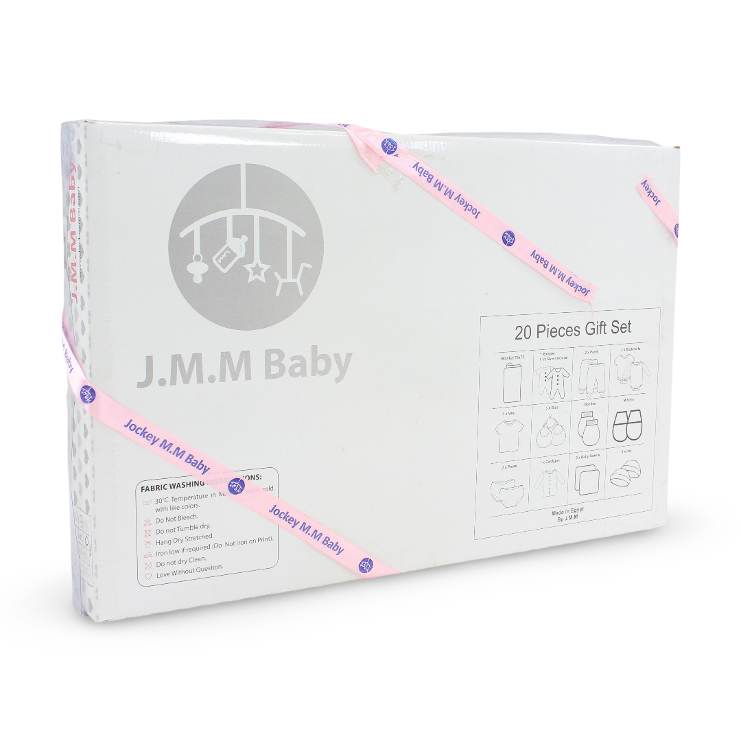 Baby Girls Gift Clothes Box – White* Pink with "Princess" Print 0-3m (20Pcs)