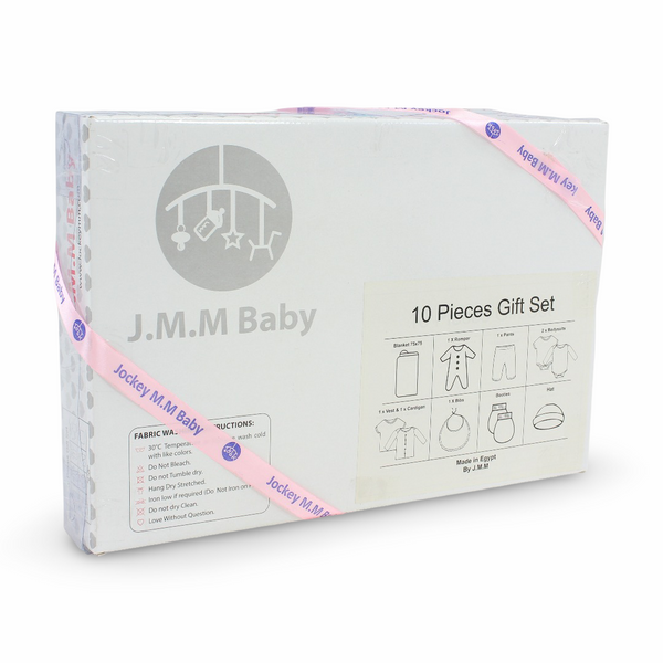 Baby Girls Gift Clothes Box – White* Pink with "Princess" Print 3-6m (10Pcs)