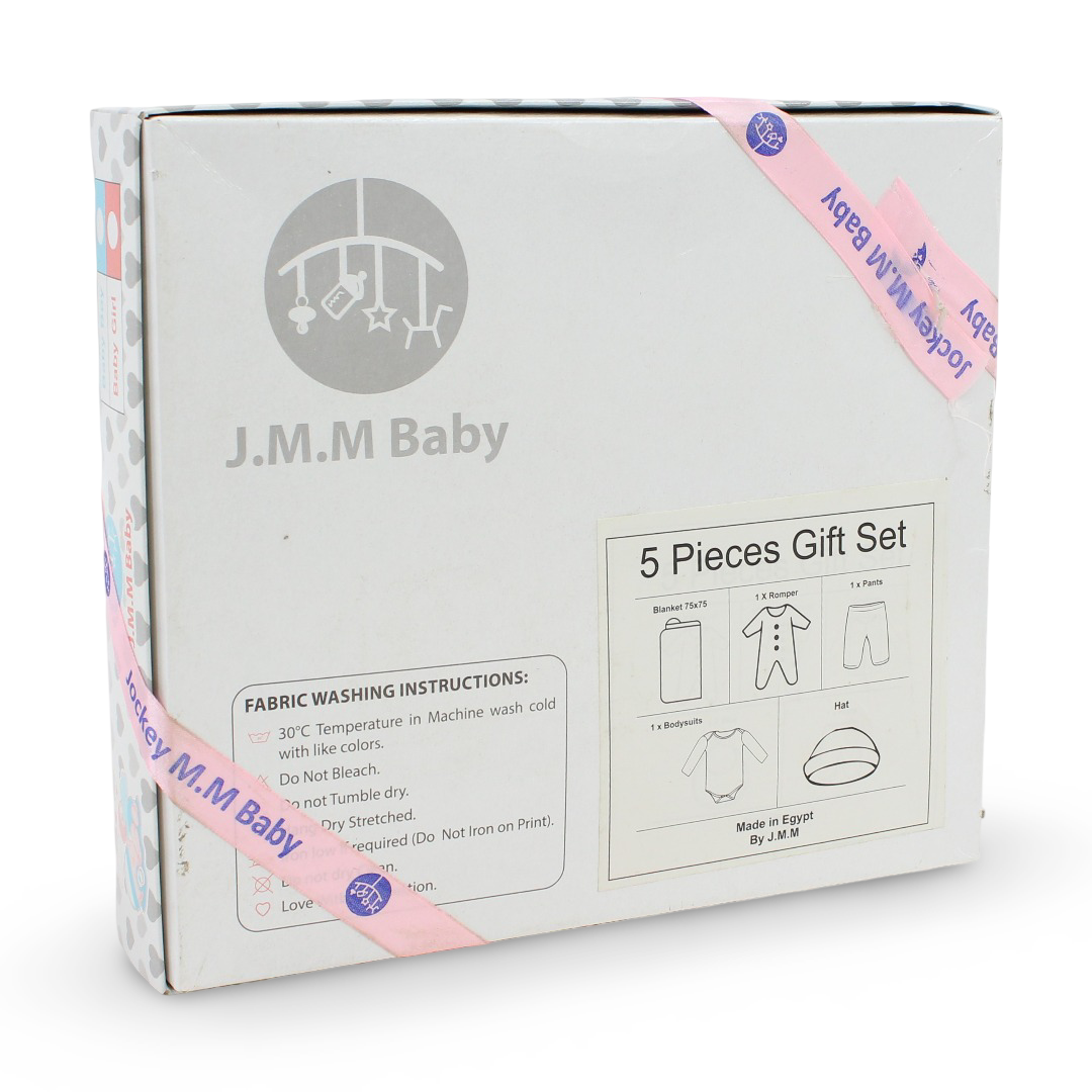 Baby Girls Gift Clothes Box – White* Pink with "Princess" Print 3-6m (5Pcs)
