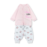 Baby Girls Cotton Pajama – Pink with "Princess" Print
