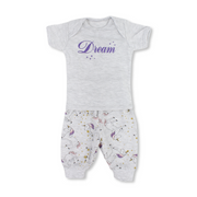 Baby Girls Cotton Pajama –Grey with Unicorn Print
