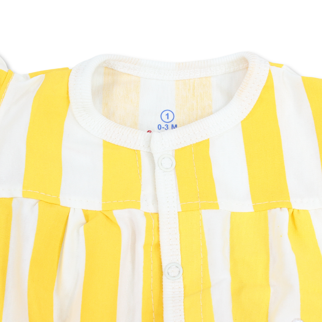 Baby Girls Cotton Romper – Ice Cream Print