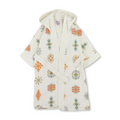 Girls Linen Kaftan – Beige with Tribal Print