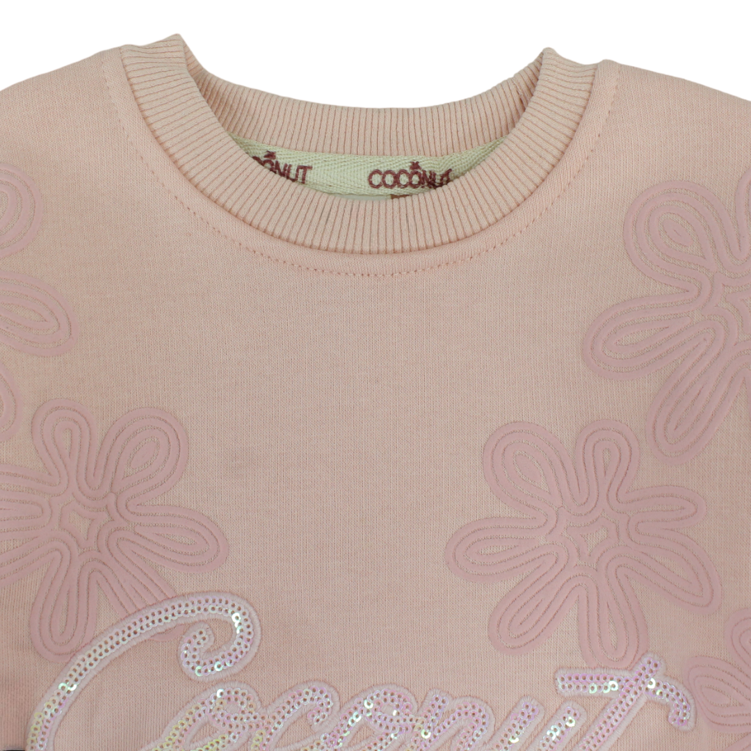 Girls Cotton Sweatshirt – Coconut Design