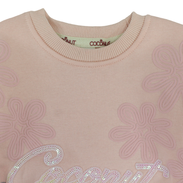 Girls Cotton Sweatshirt – Coconut Design