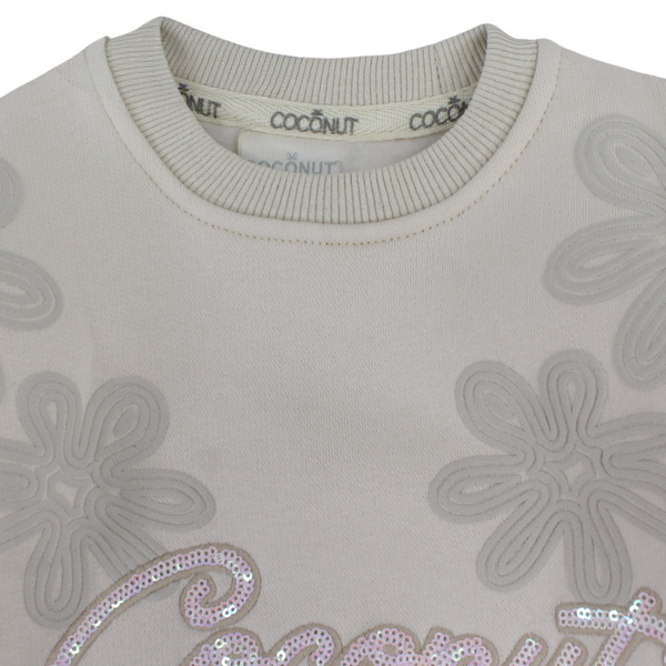 Girls Cotton Sweatshirt – Coconut Design