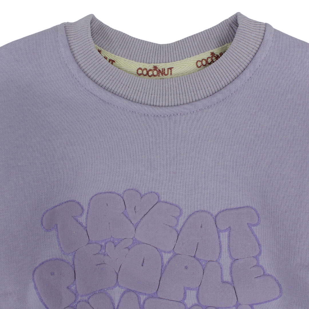 Girls Cotton Sweatshirt – ”Treat People With Kindness” Design
