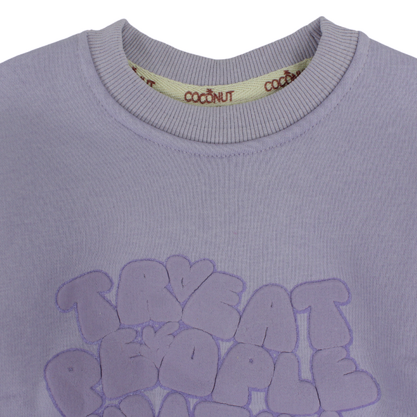 Girls Cotton Sweatshirt – ”Treat People With Kindness” Design