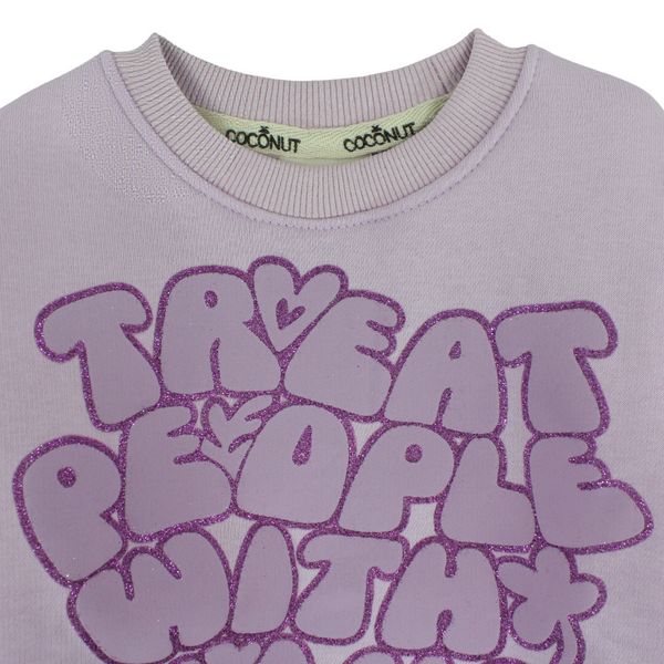 Girls Cotton Sweatshirt – ”Treat People With Kindness” Design