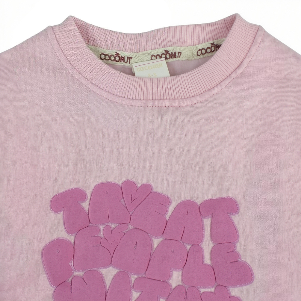 Girls Cotton Sweatshirt – ”Treat People With Kindness” Design