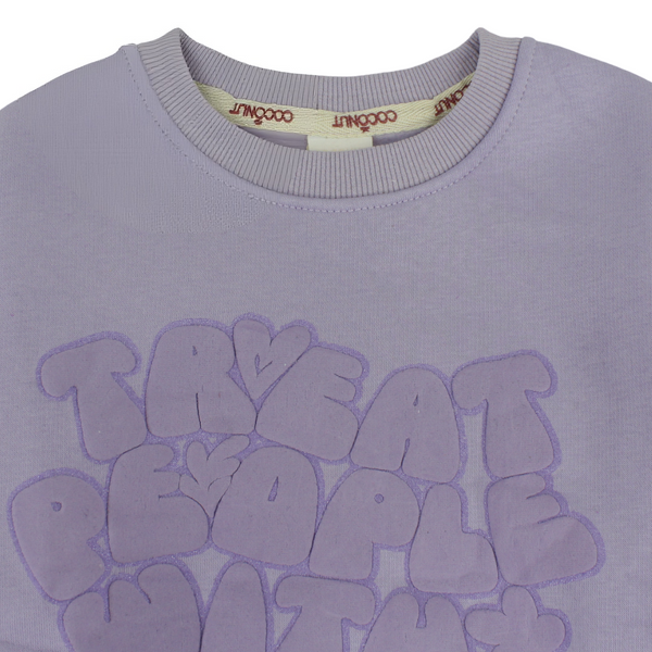 Girls Cotton Sweatshirt – ”Treat People With Kindness” Design