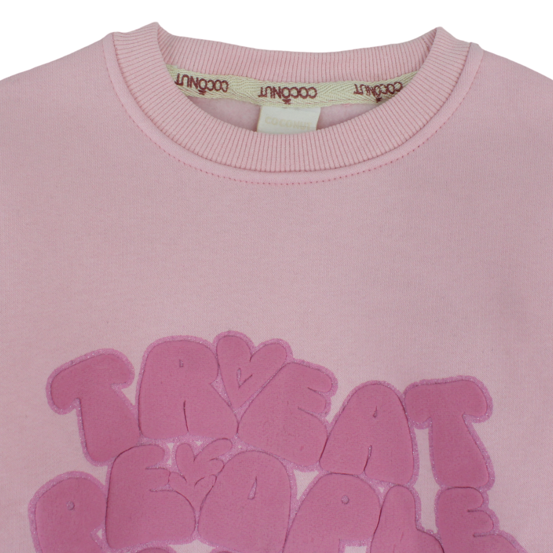Girls Cotton Sweatshirt – ”Treat People With Kindness” Design
