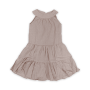 Girls Cotton Sleeveless Dress – Dusty Pink