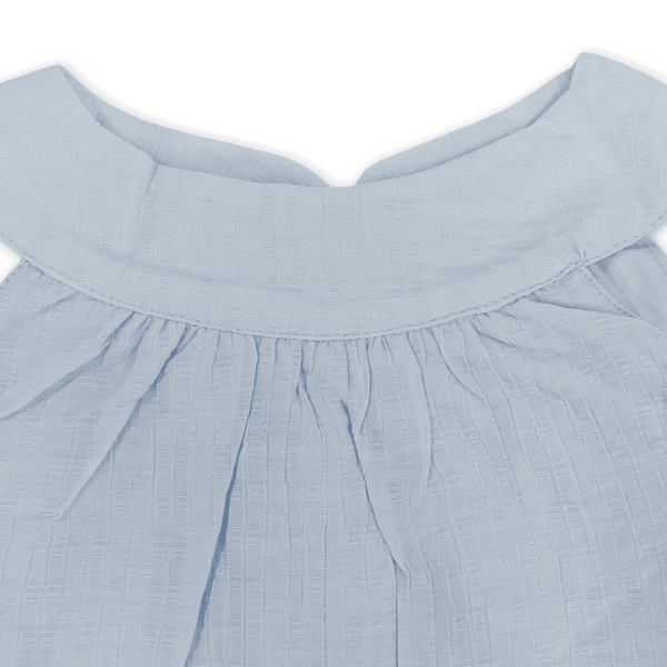 Girls Cotton Sleeveless Dress – Baby Blue