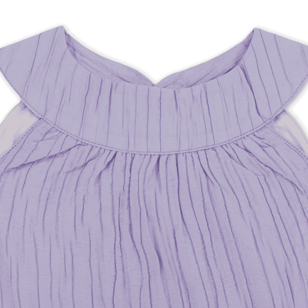 Girls Cotton Sleeveless Dress – Purple