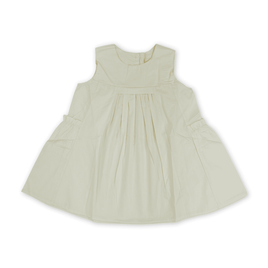 Girls Cotton Sleeveless Dress – Yellow - Clothing - Coconut