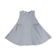 Girls Cotton Sleeveless Dress – Grey