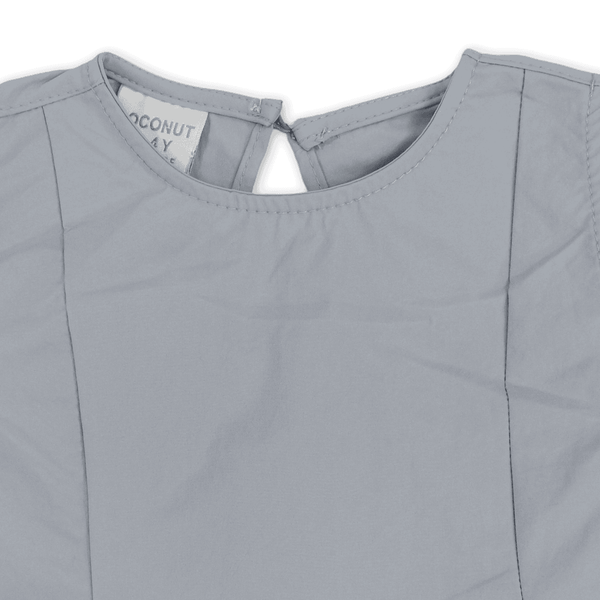 Girls Cotton Sleeveless Dress – Grey