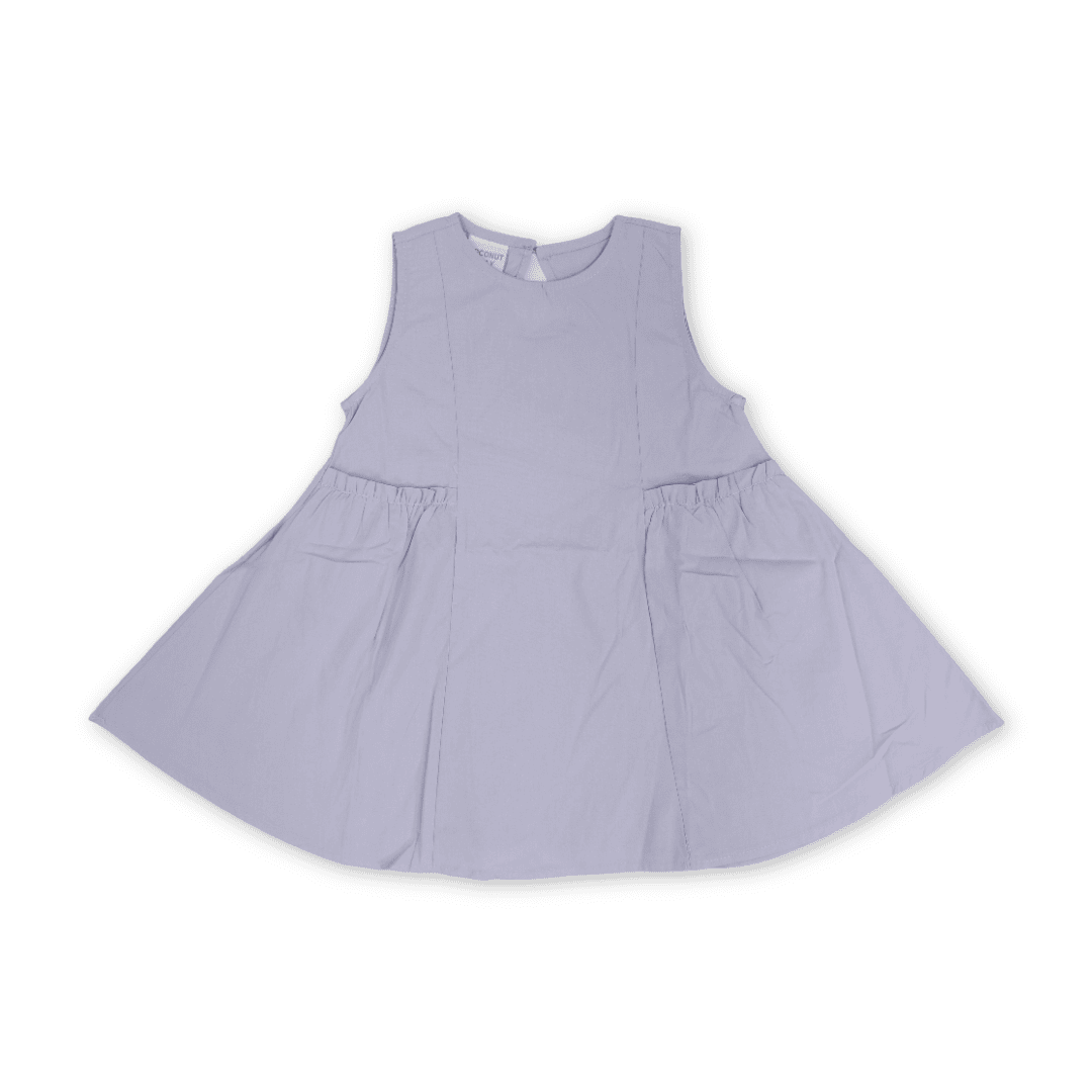 Girls Cotton Sleeveless Dress – Purple - Clothing - Coconut