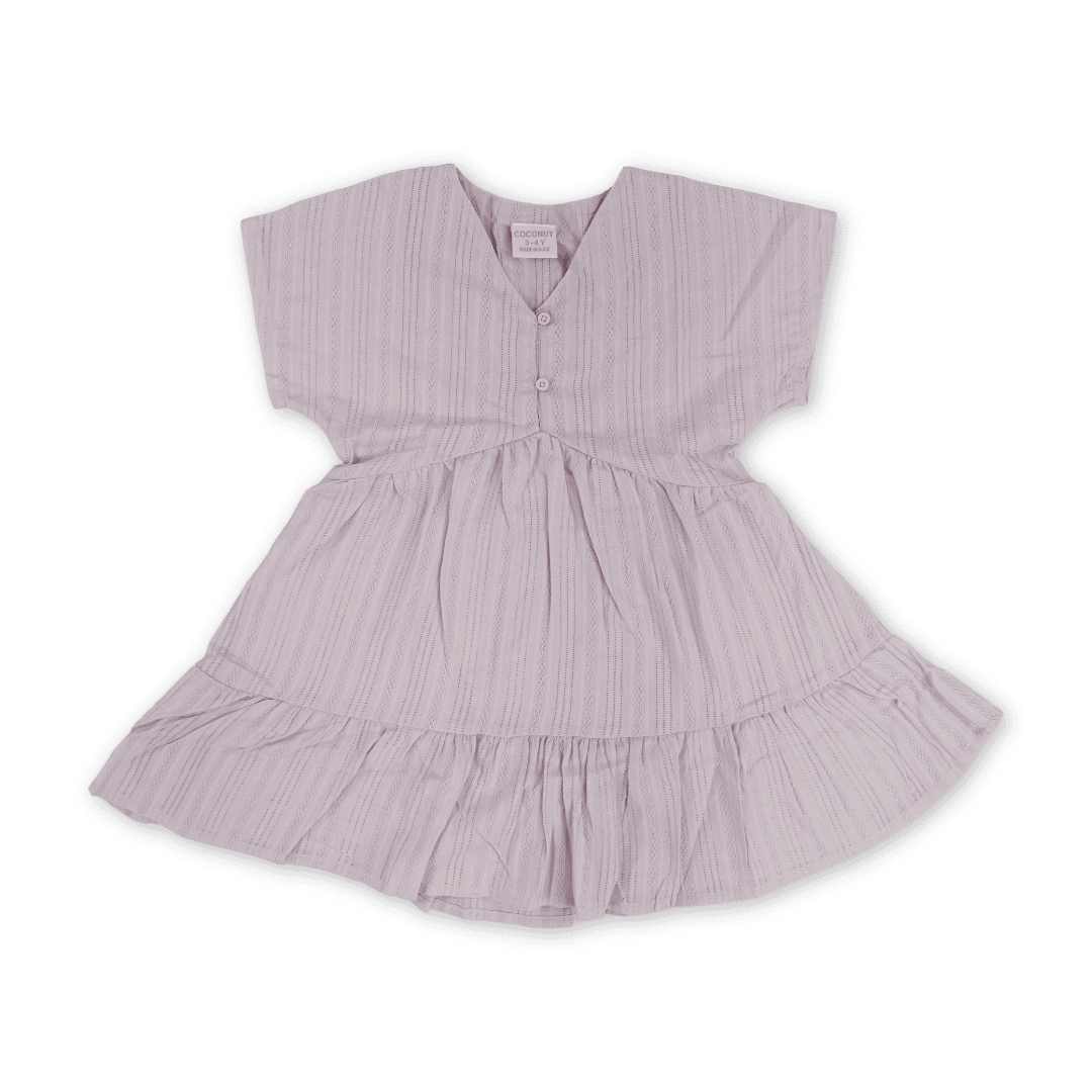 Girls Cotton Dress – Purple - Clothing - Coconut