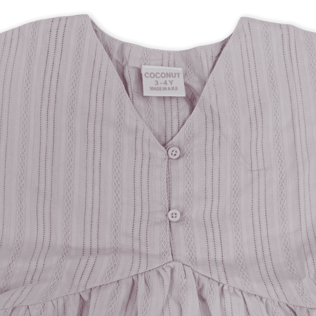 Girls Cotton Dress – Purple